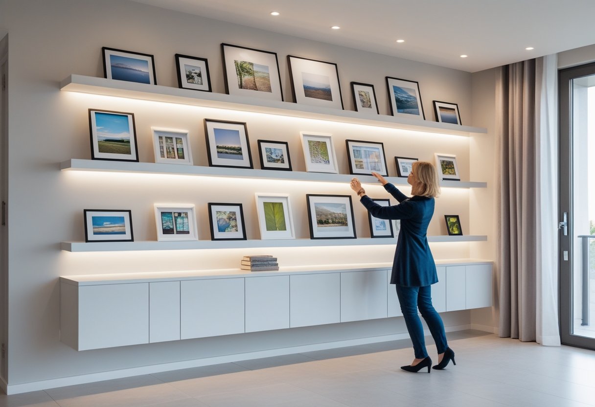 Saadan fremhaever du dine billeder med svaevehylder til dine billeder